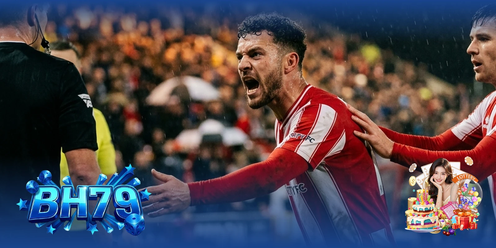 Cầu thủ phản ứng với quyết định của trọng tài – Cơ hội để người chơi bắt kèo rung thẻ phạt