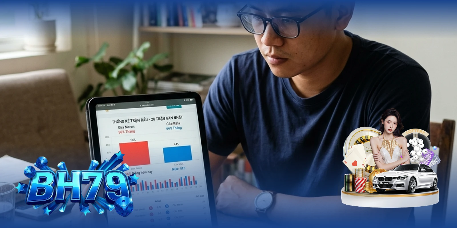 Quản lý vốn đá gà BH79 — Người chơi phân tích biểu đồ thống kê kèo 95/95